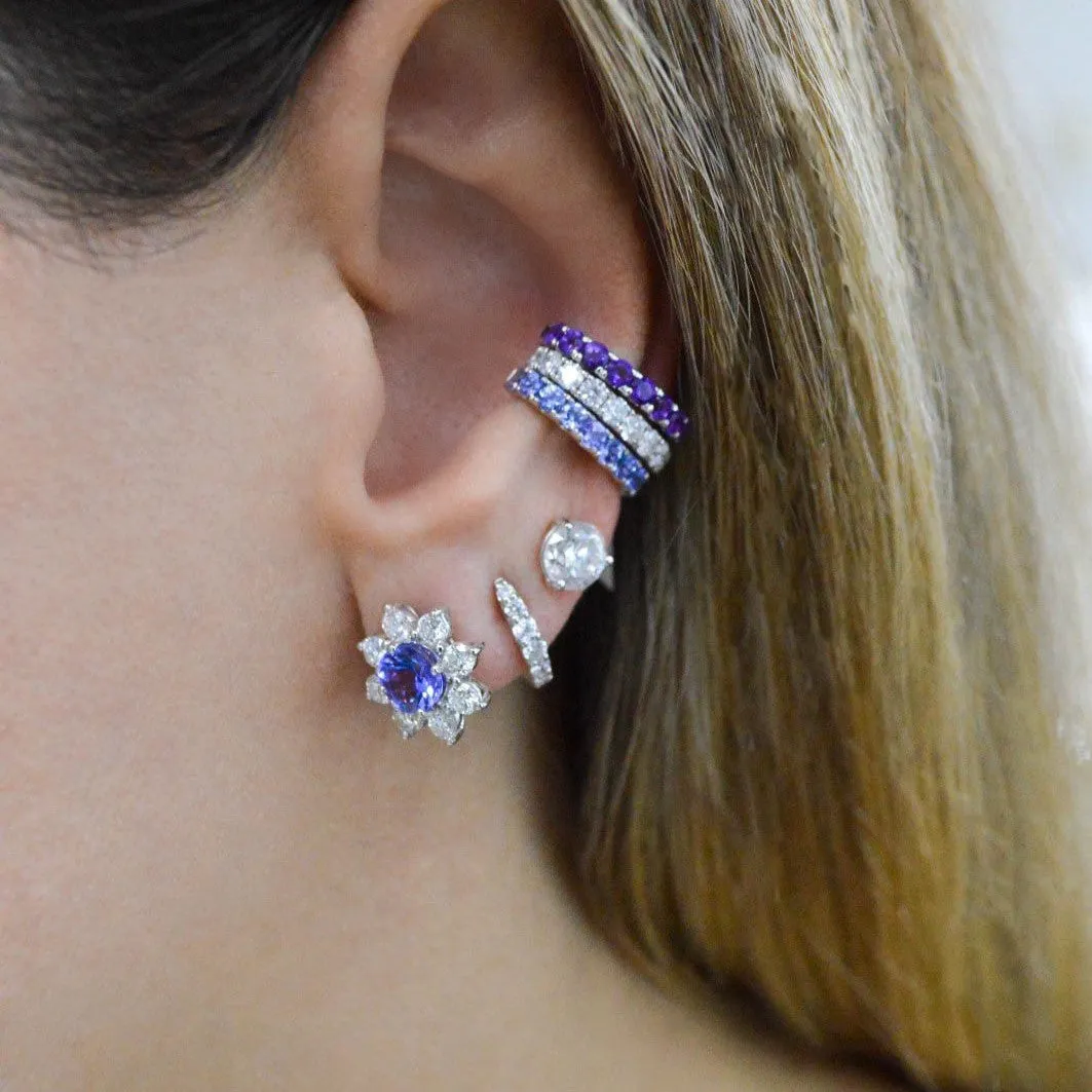 0.50ct Tanzanite 18K Gold Ear cuff