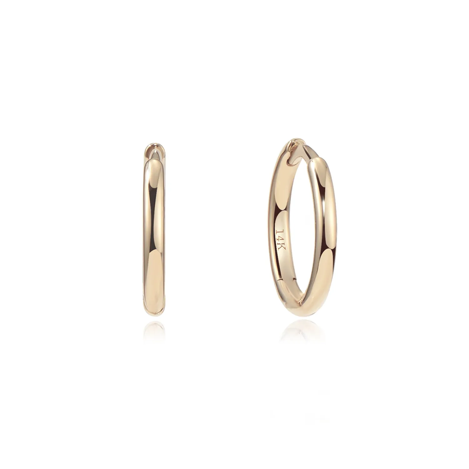 14k Plain Huggies