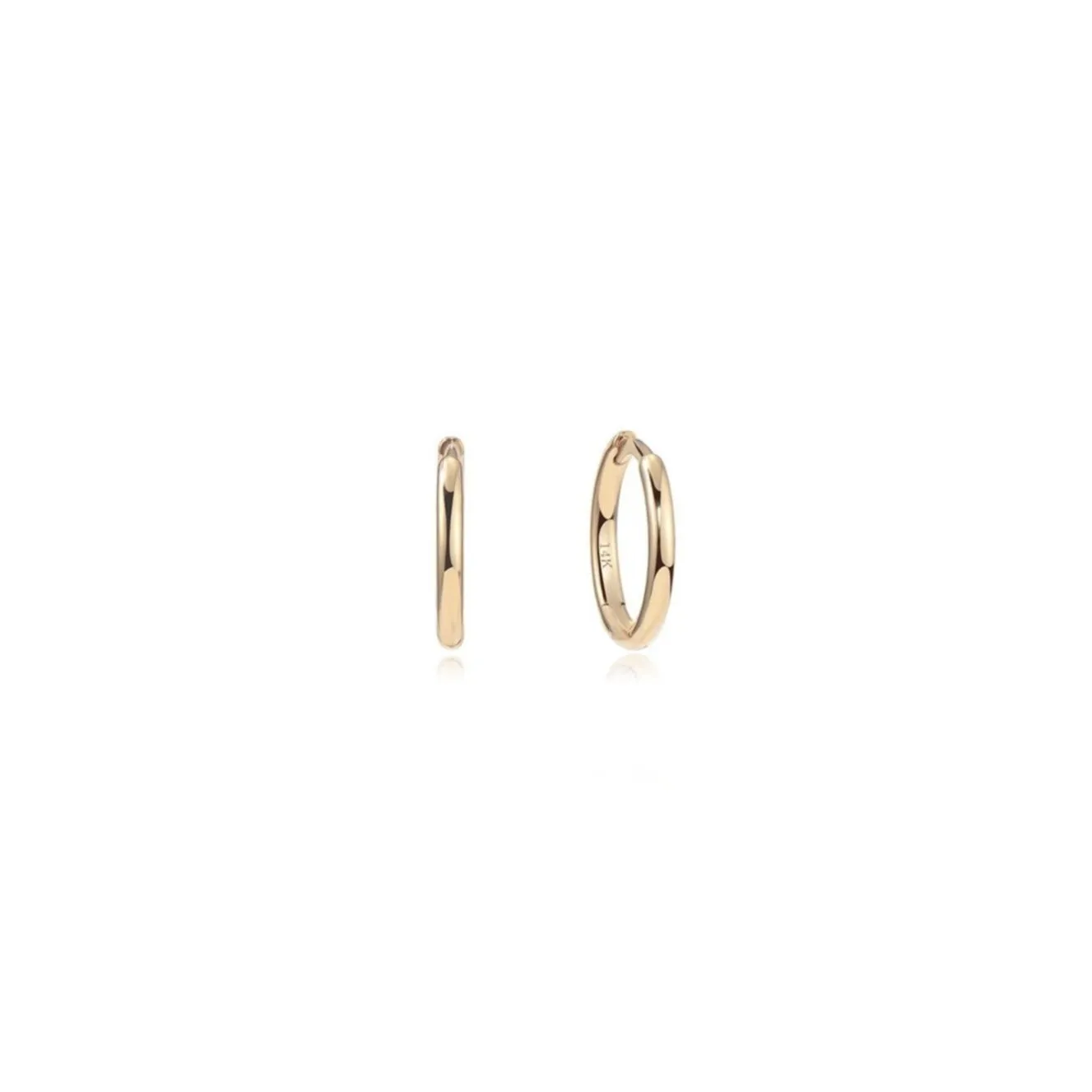 14k Plain Huggies