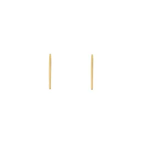 14mm Gold Staple Stud Earrings