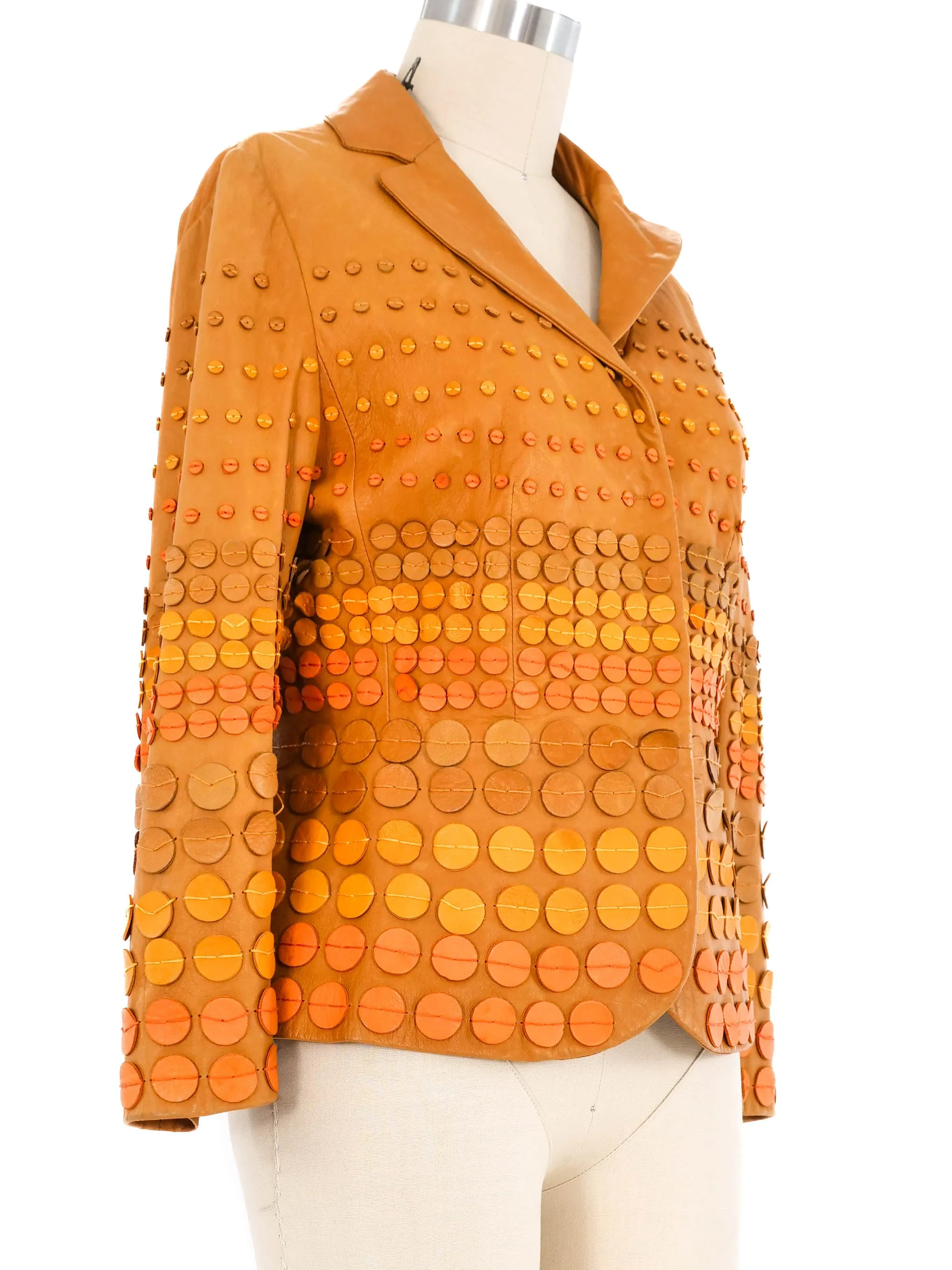 1990s Moschino Applique Leather Jacket
