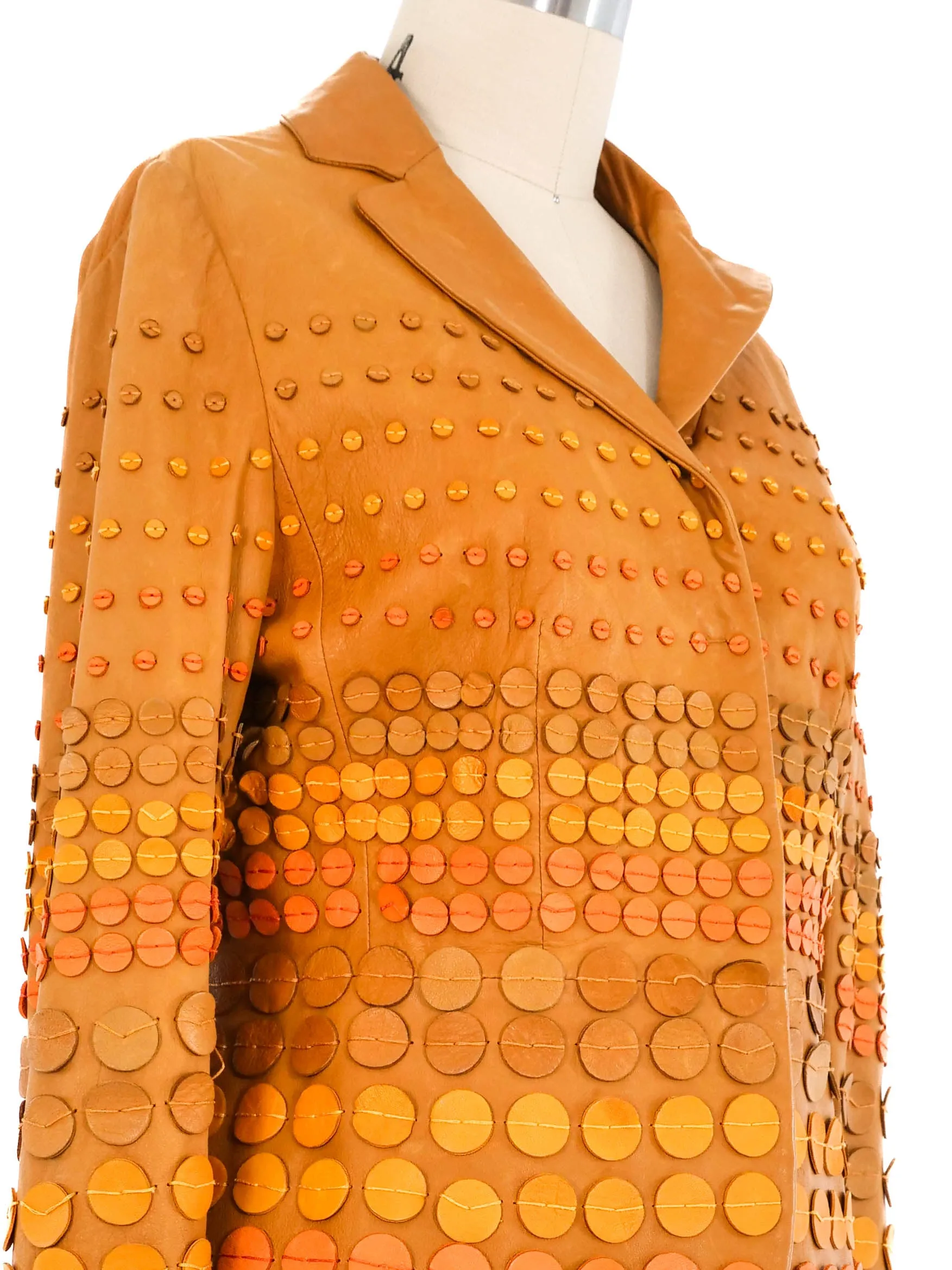 1990s Moschino Applique Leather Jacket