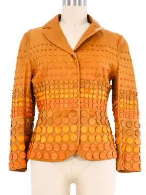 1990s Moschino Applique Leather Jacket