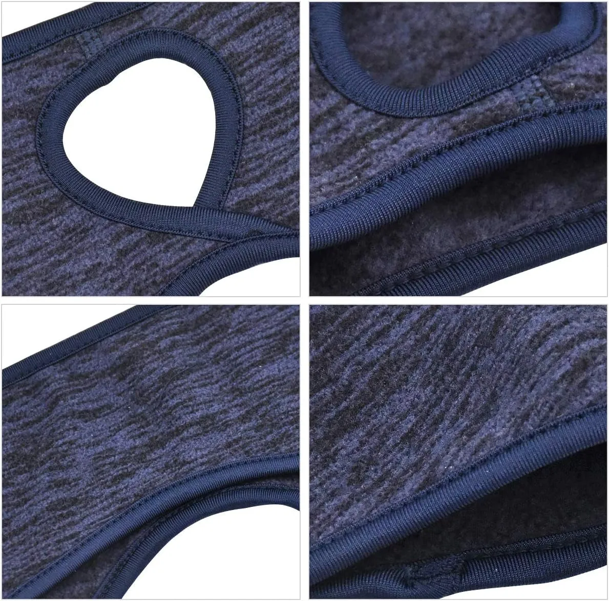 2 Pieces Running Headband Fleece Ear Warmers Headband with Ponytail Hole Thermal Ear Muffs for Sports Running Cycling Winter Headbands for Women Ladies Girls (Navy/Coffee)