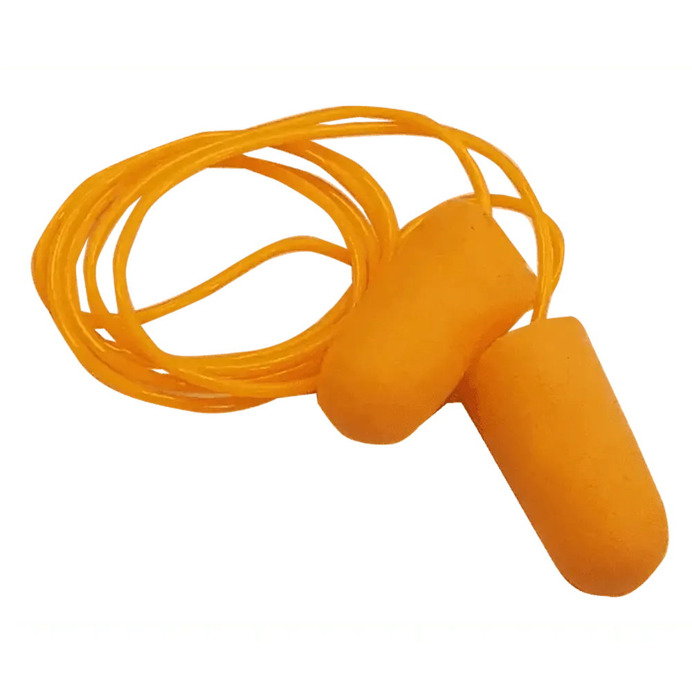 34db Orange PU foam disposable corded earplugs