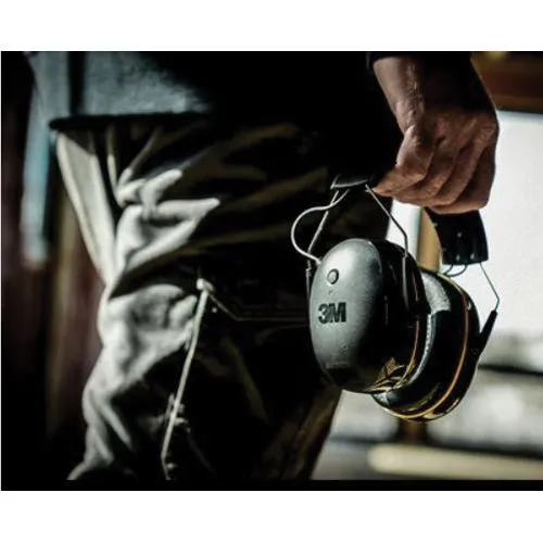 3M™ 076308-91326 Wireless Hearing Protector With Bluetooth® Technology, 24 dB NRR, Black Ear Cup, Black/Yellow Headband