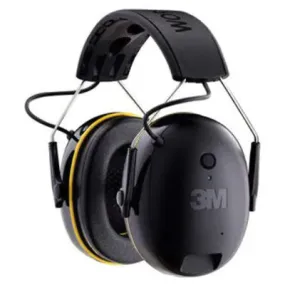 3M™ 076308-91326 Wireless Hearing Protector With Bluetooth® Technology, 24 dB NRR, Black Ear Cup, Black/Yellow Headband