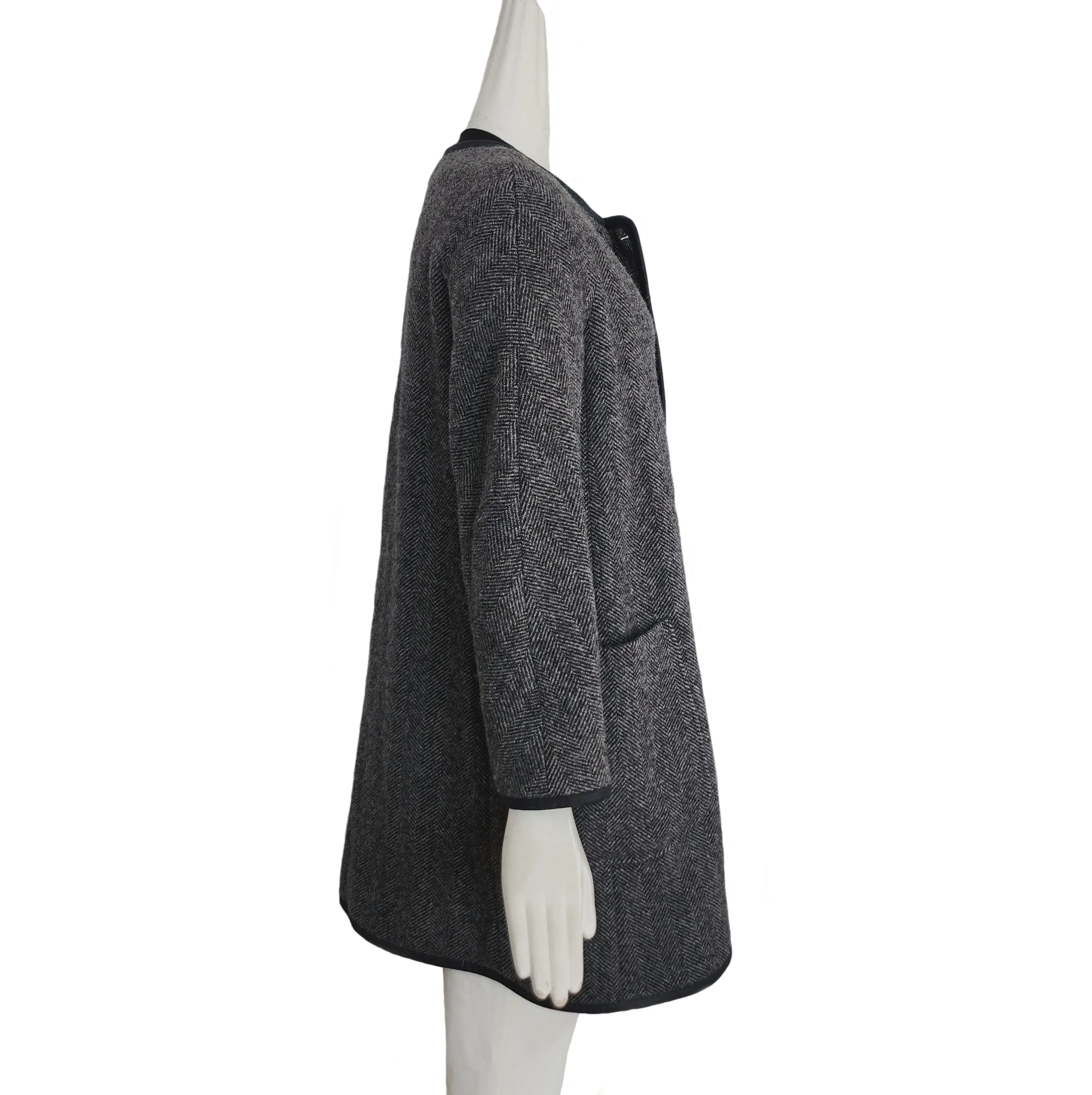 45RPM GRAY HERRINGBONE DOUBLE BREAST COAT (JAPANESE 2)