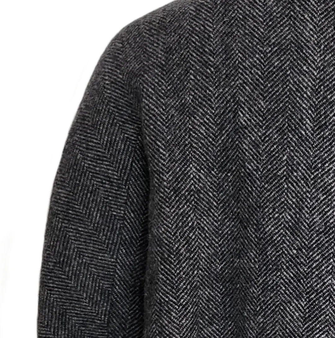45RPM GRAY HERRINGBONE DOUBLE BREAST COAT (JAPANESE 2)