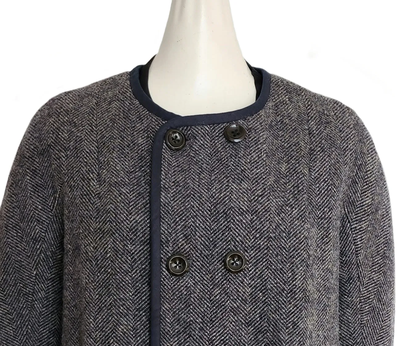 45RPM GRAY HERRINGBONE DOUBLE BREAST COAT (JAPANESE 2)