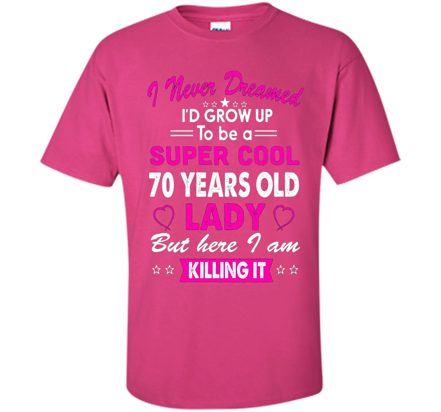 70 Years Old Women's T-Shirt Birthday Gift Born in 1946