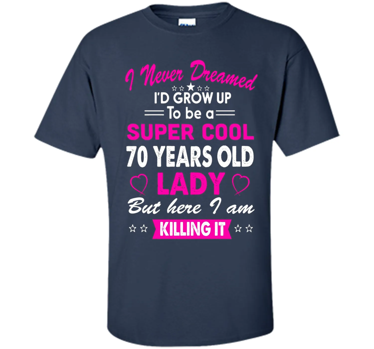 70 Years Old Women's T-Shirt Birthday Gift Born in 1946