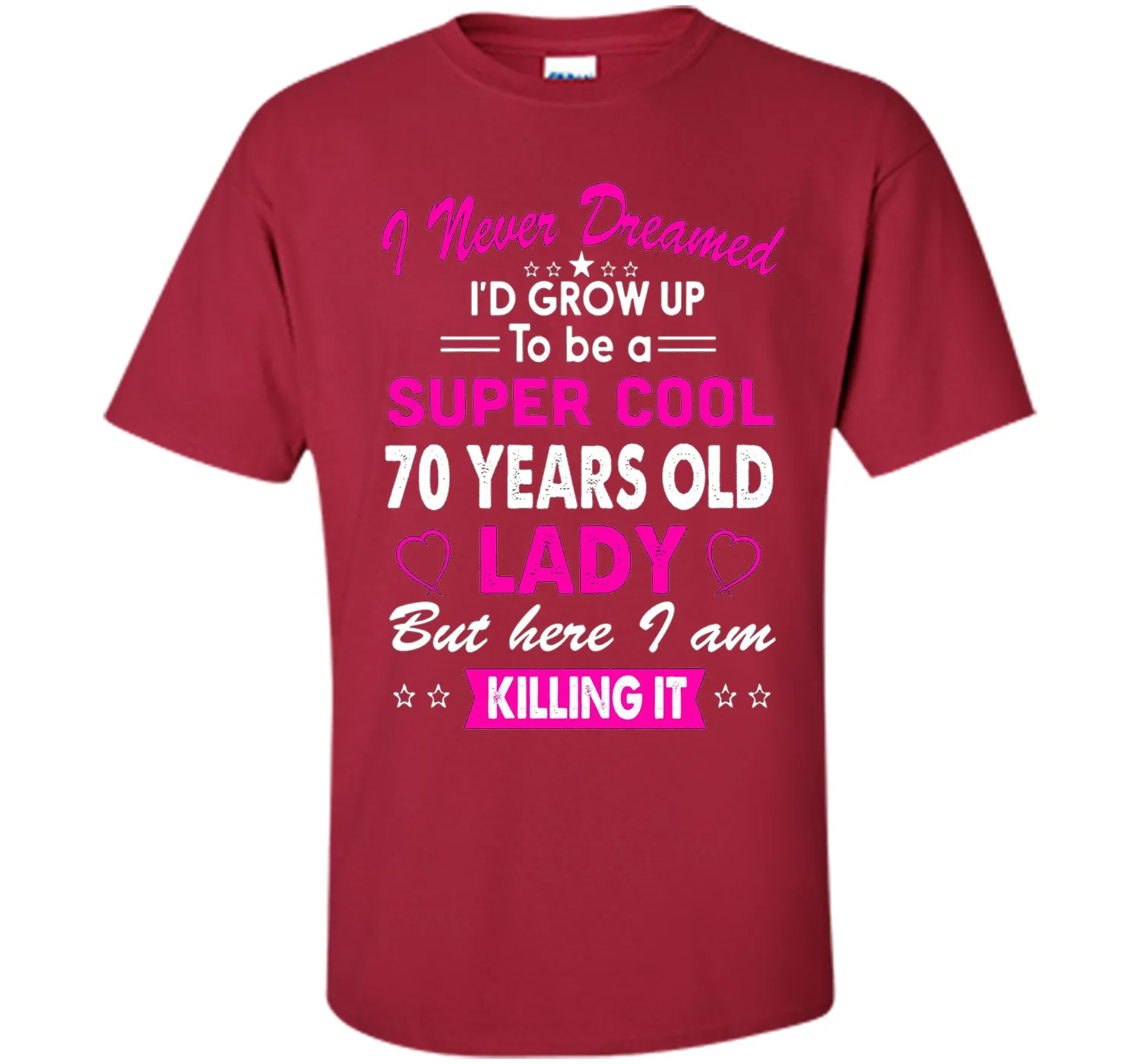 70 Years Old Women's T-Shirt Birthday Gift Born in 1946