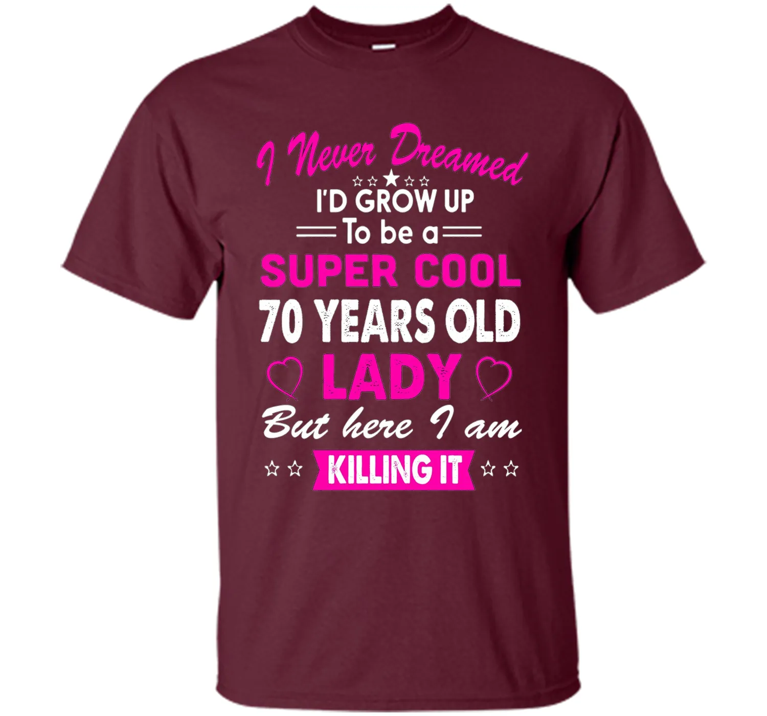 70 Years Old Women's T-Shirt Birthday Gift Born in 1946