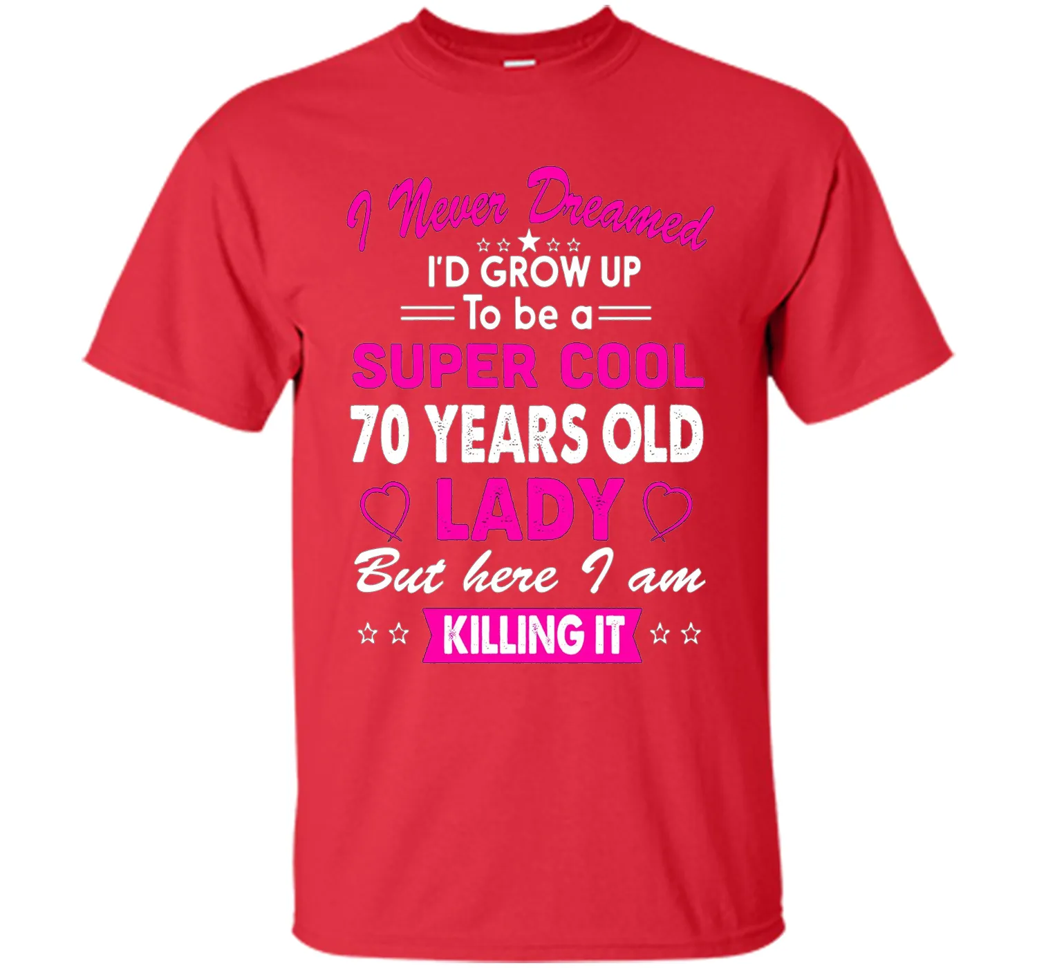 70 Years Old Women's T-Shirt Birthday Gift Born in 1946