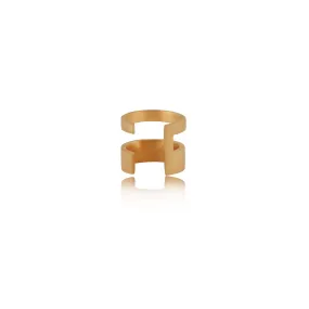 (A) HSU double Lines Gold Plated Sterling Silver EarCuff  (UL)