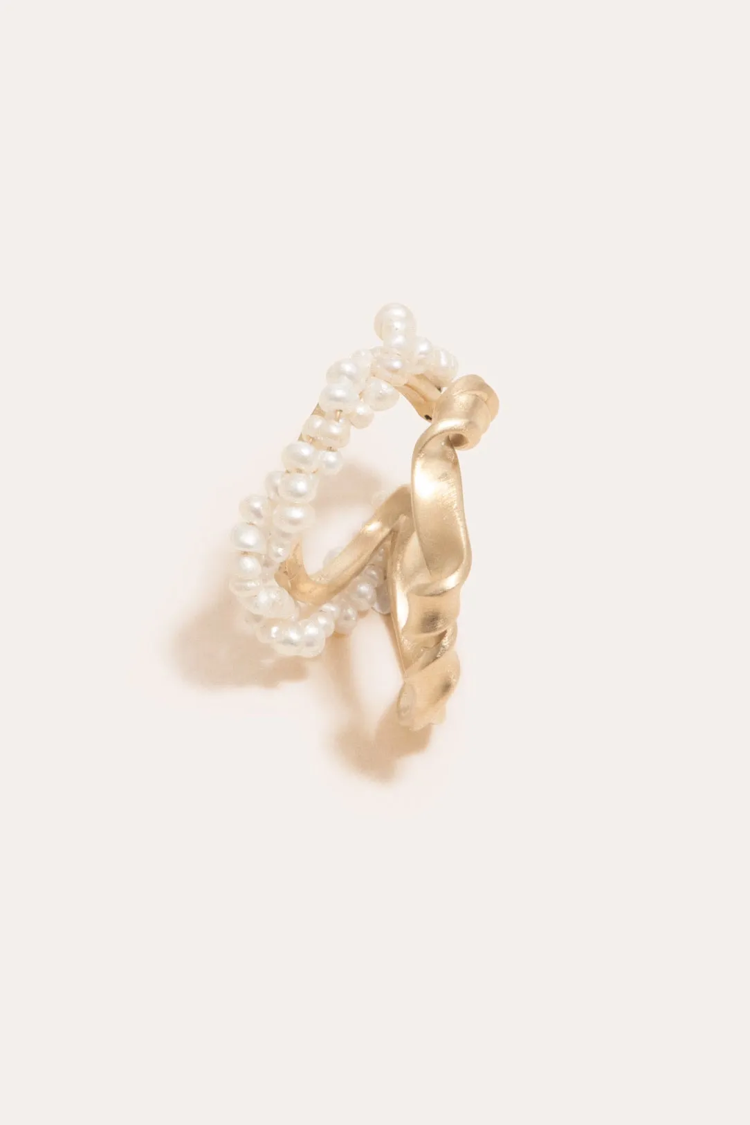 A Negotiation with the Infinite - Freshwater Pearl and Gold Vermeil Ear Cuff