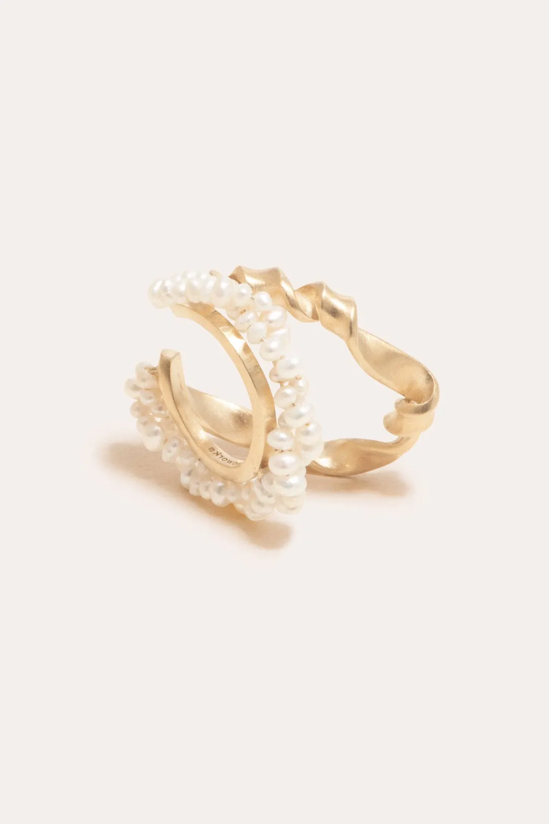 A Negotiation with the Infinite - Freshwater Pearl and Gold Vermeil Ear Cuff