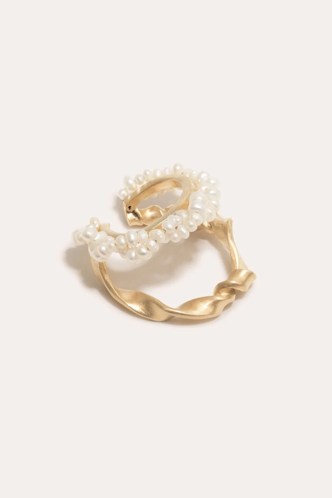 A Negotiation with the Infinite - Freshwater Pearl and Gold Vermeil Ear Cuff