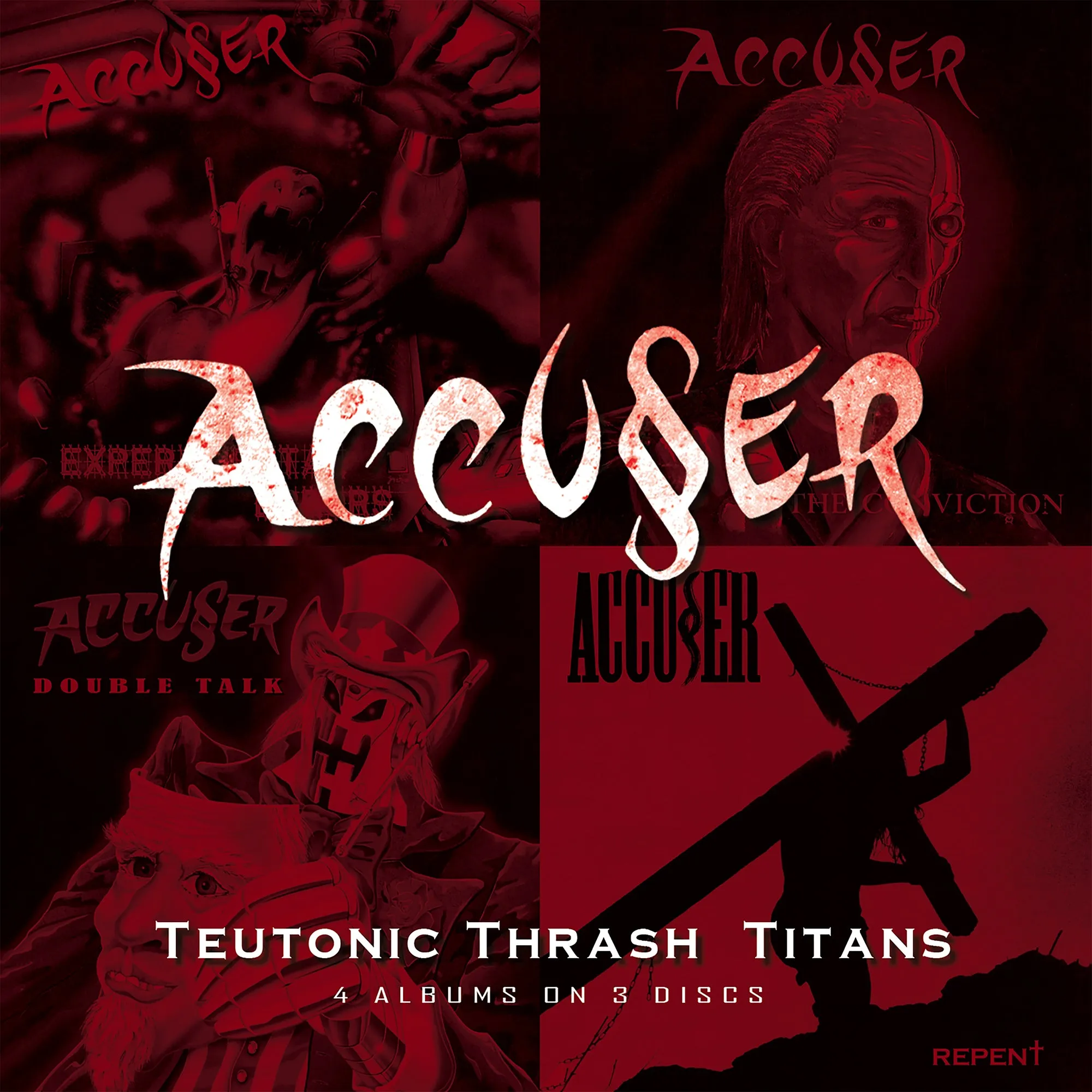 Accu§er - Teutonic Thrash Titans (*NEW 3-CD Box Set, 2023, Brutal Planet) 4x 80's Classic Thrash Albums on 3 CDs! Crunchy 80's Thrash Brilliance!
