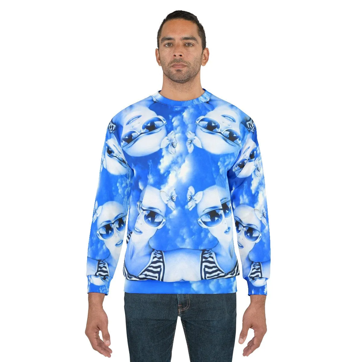 Adrenaline-Fueled Skydiver Sweatshirt: Vintage-Inspired Abstract Design
