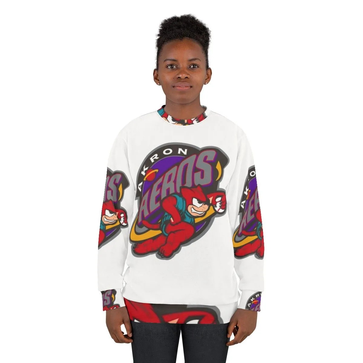 Akron Aeros Baseball Team Sweatshirt with Logo