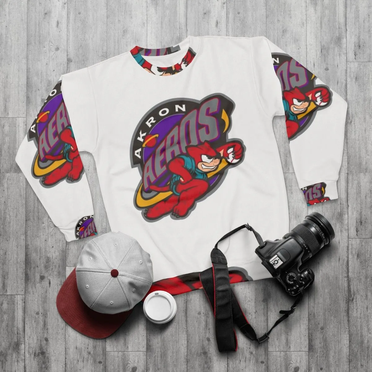 Akron Aeros Baseball Team Sweatshirt with Logo