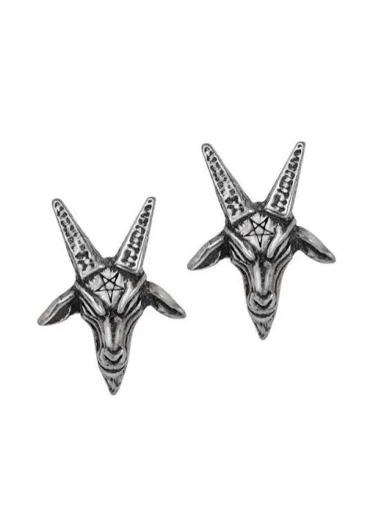 Alchemy England - Baphomet Studs Silver - Earrings