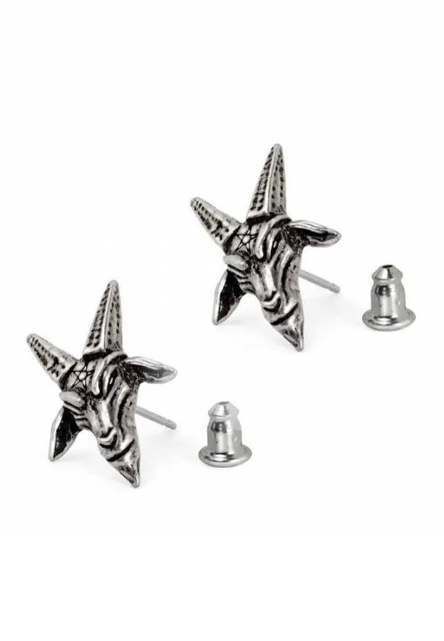 Alchemy England - Baphomet Studs Silver - Earrings