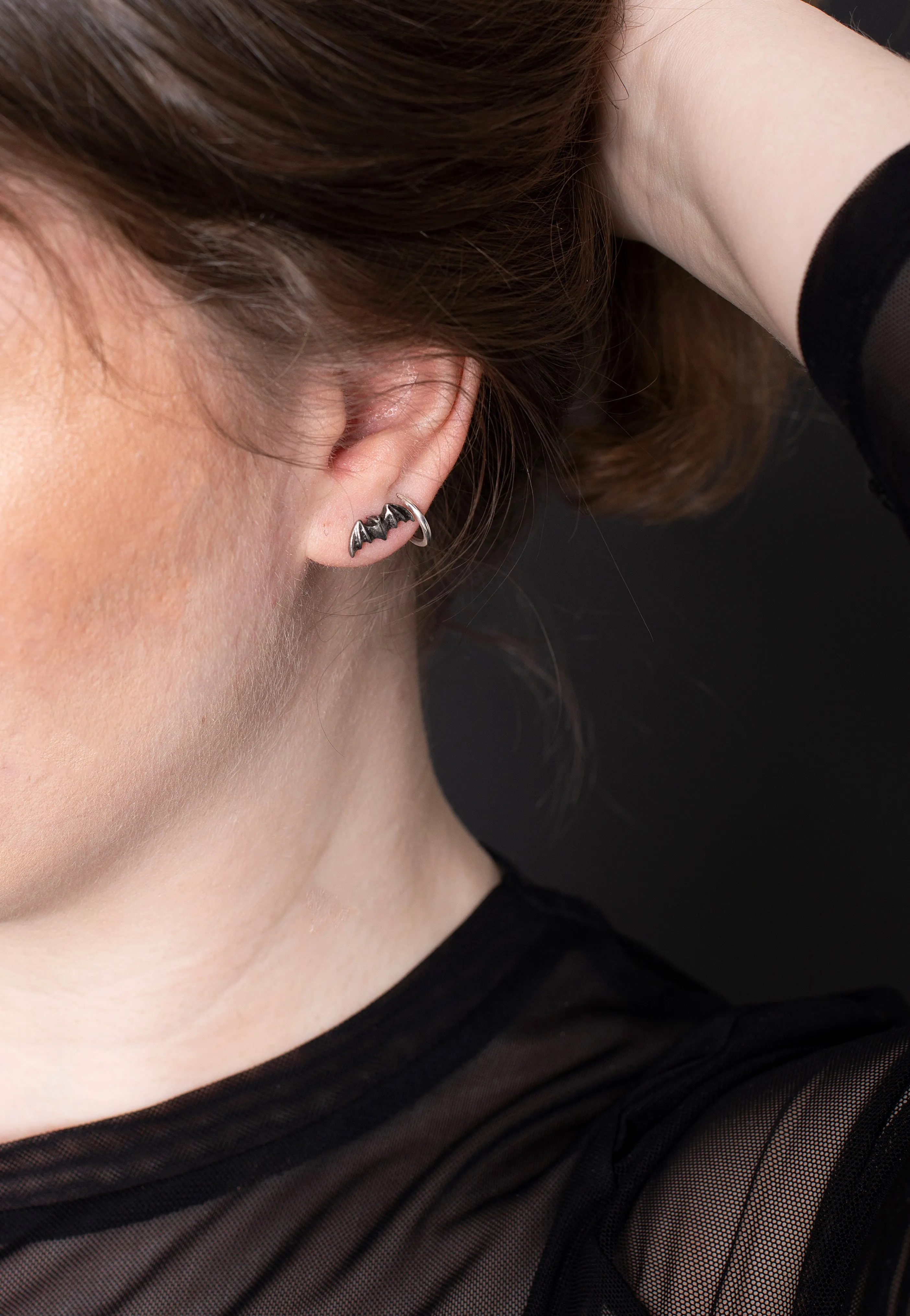 Alchemy England - Bat Studs Silver - Earrings