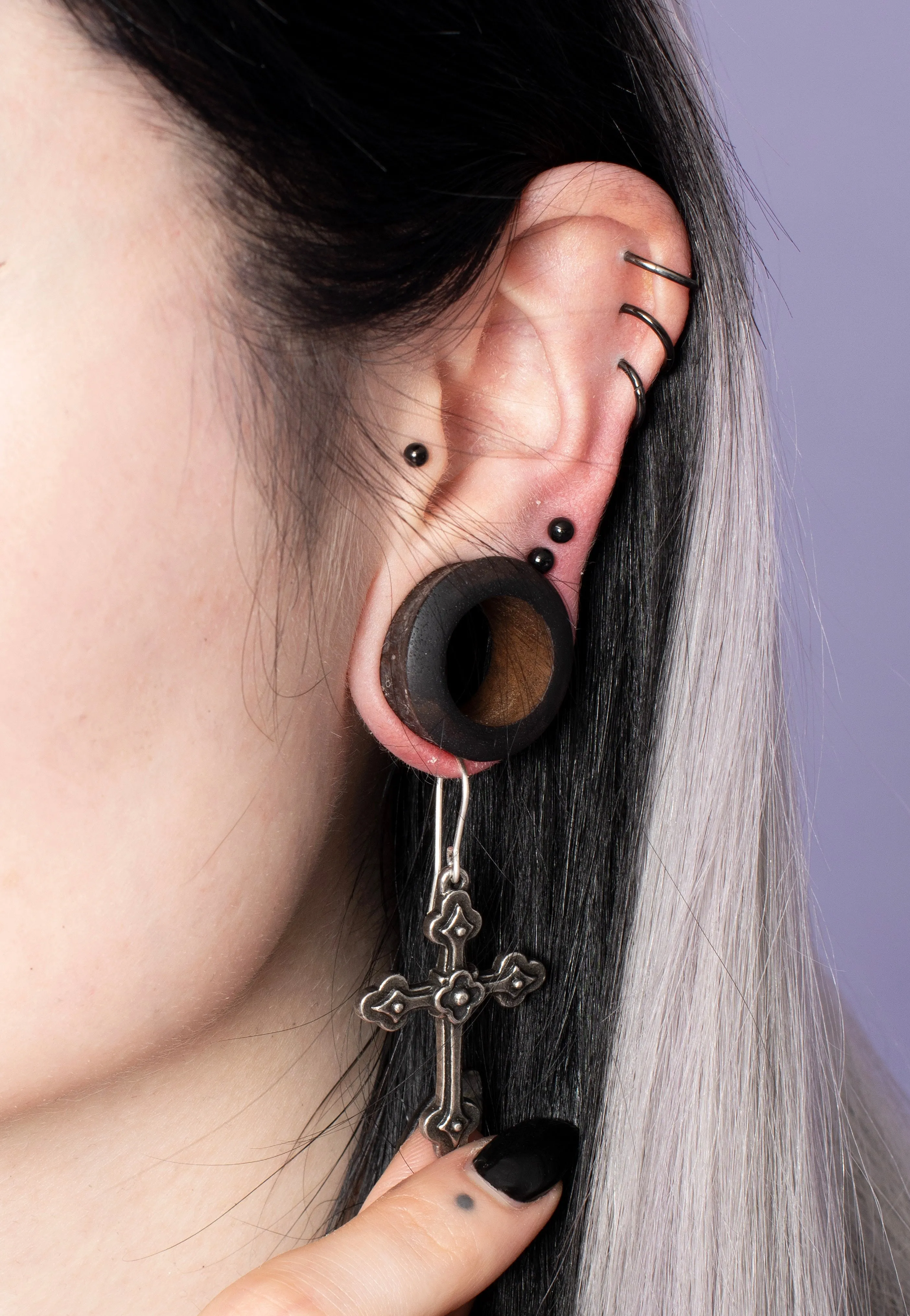 Alchemy England - Gothic Devotion Crosses Silver - Earrings