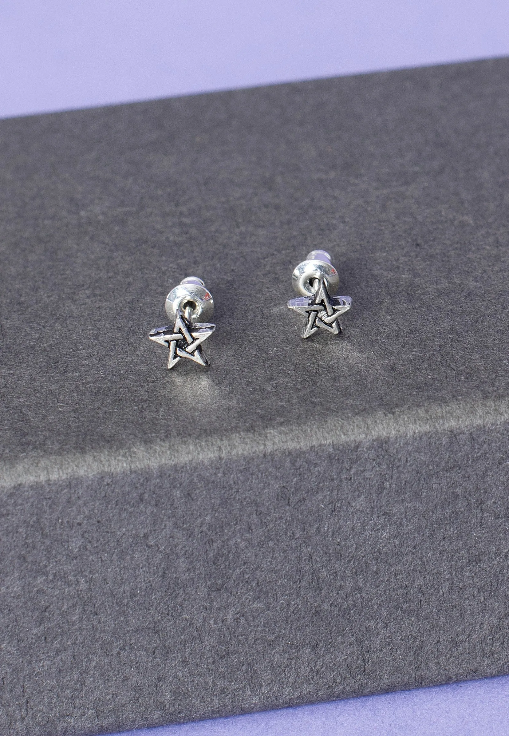 Alchemy England - Pentagram Silver - Earrings