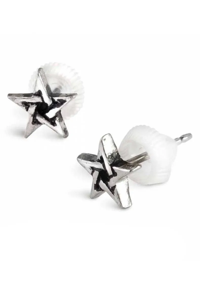 Alchemy England - Pentagram Silver - Earrings