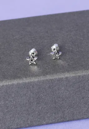 Alchemy England - Pentagram Silver - Earrings