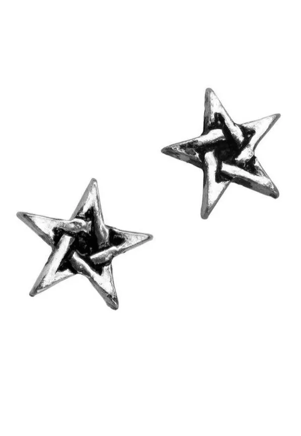 Alchemy England - Pentagram Silver - Earrings