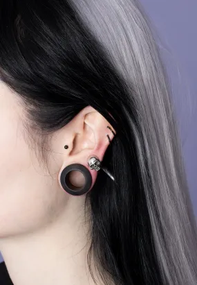 Alchemy England - Tomb Skull Horn Silver - Earring