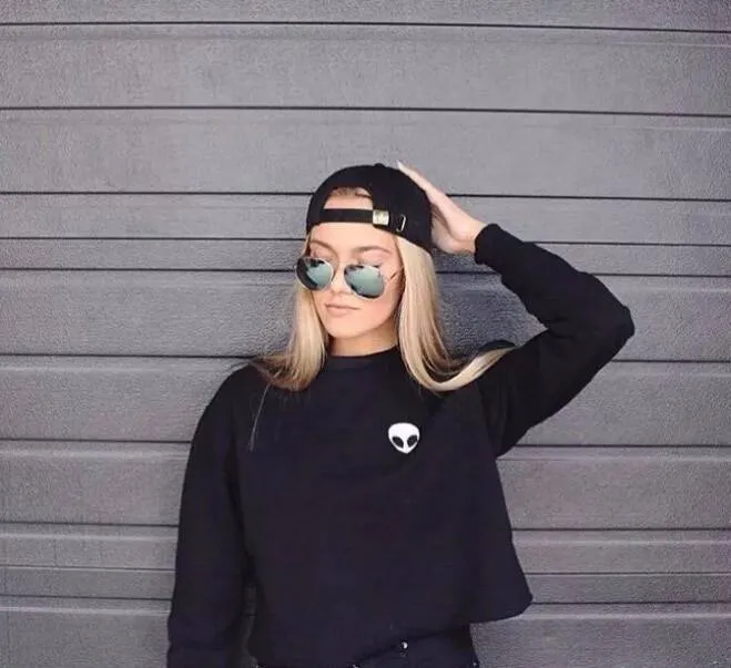 Alien Fleece Crop Top Sweater From Kawaii Stop