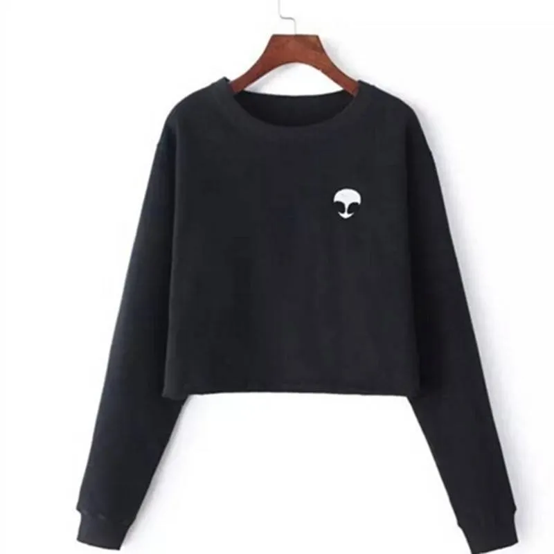 Alien Fleece Crop Top Sweater From Kawaii Stop