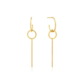 ANIA HAIE - Gold Modern Solid Drop Earrings