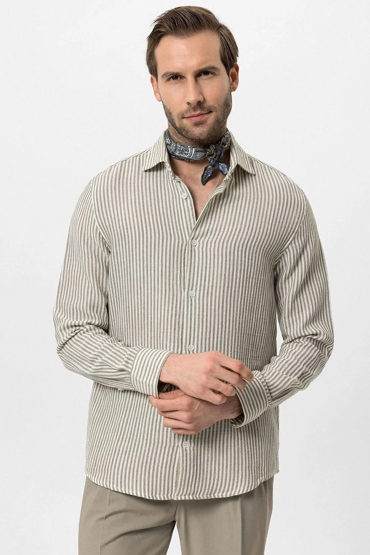 ANT Striped Men's Shirt - Miramar