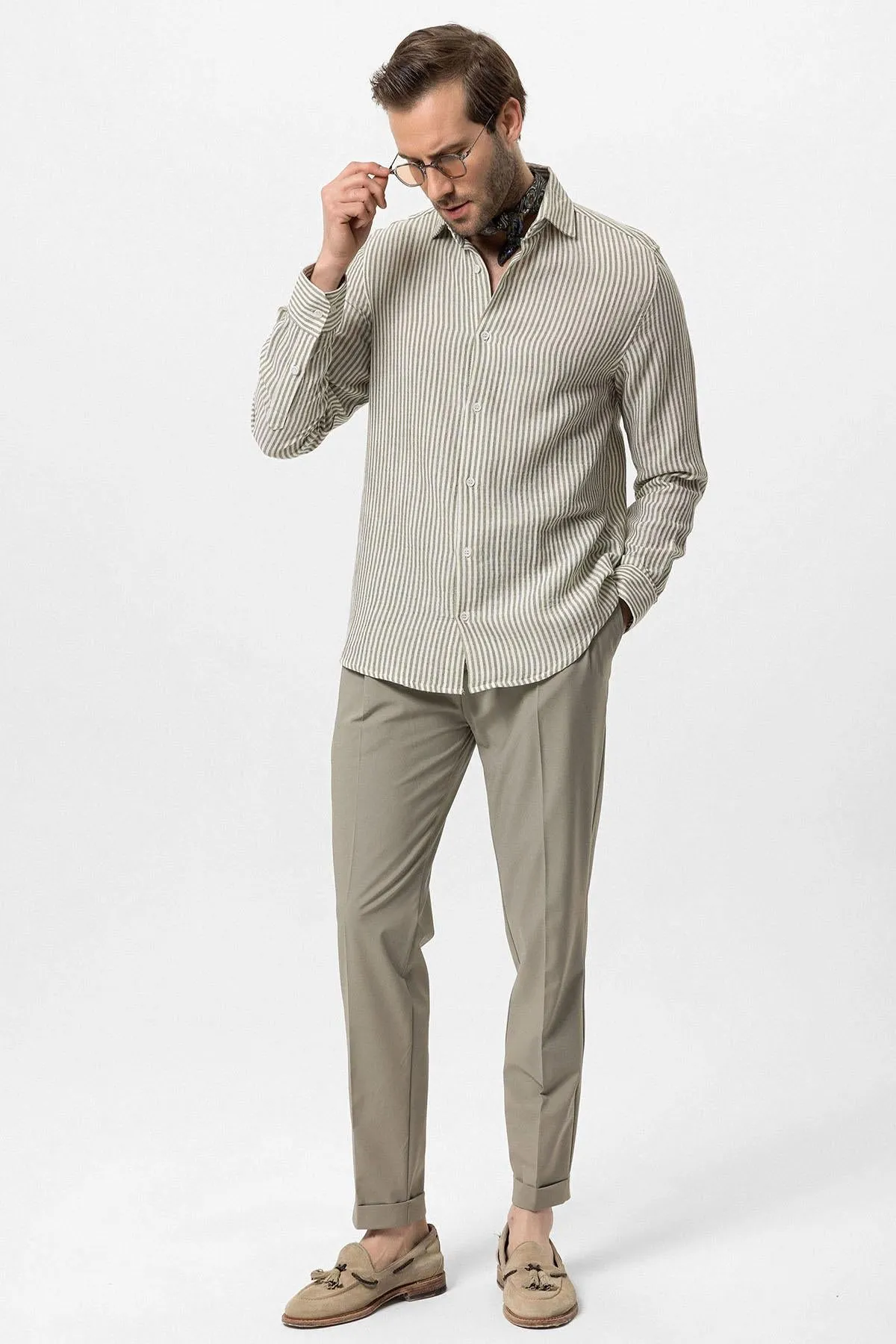 ANT Striped Men's Shirt - Miramar