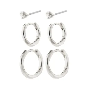 Arya Earrings 3-in-1 - Silver Plated