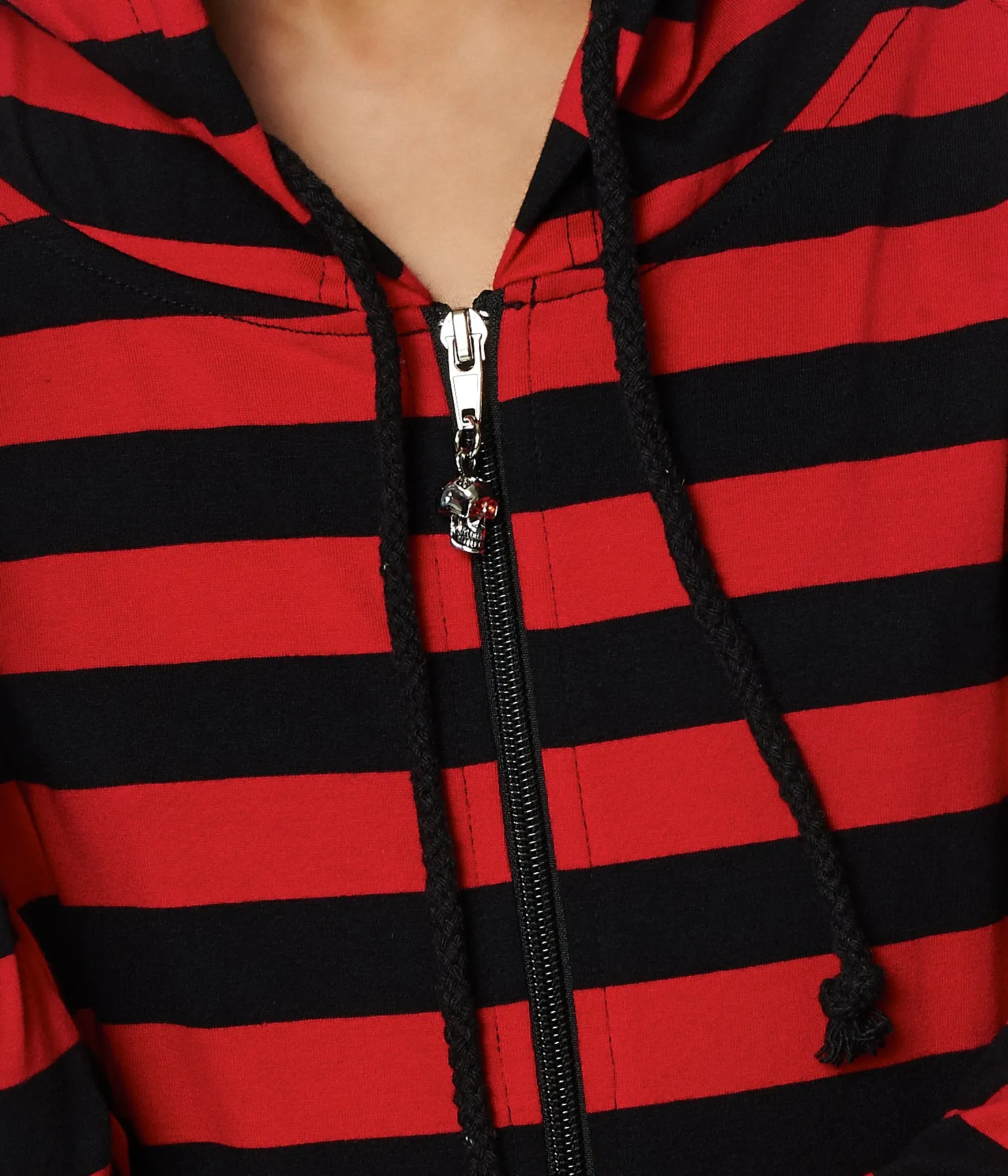 Banned Alternative Cat Ears Striped Hoodie