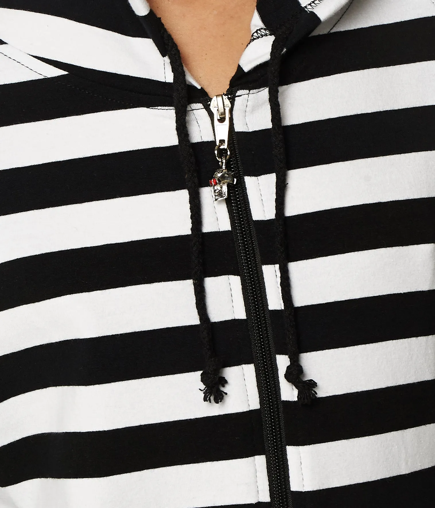 Banned Alternative Cat Ears Striped Hoodie