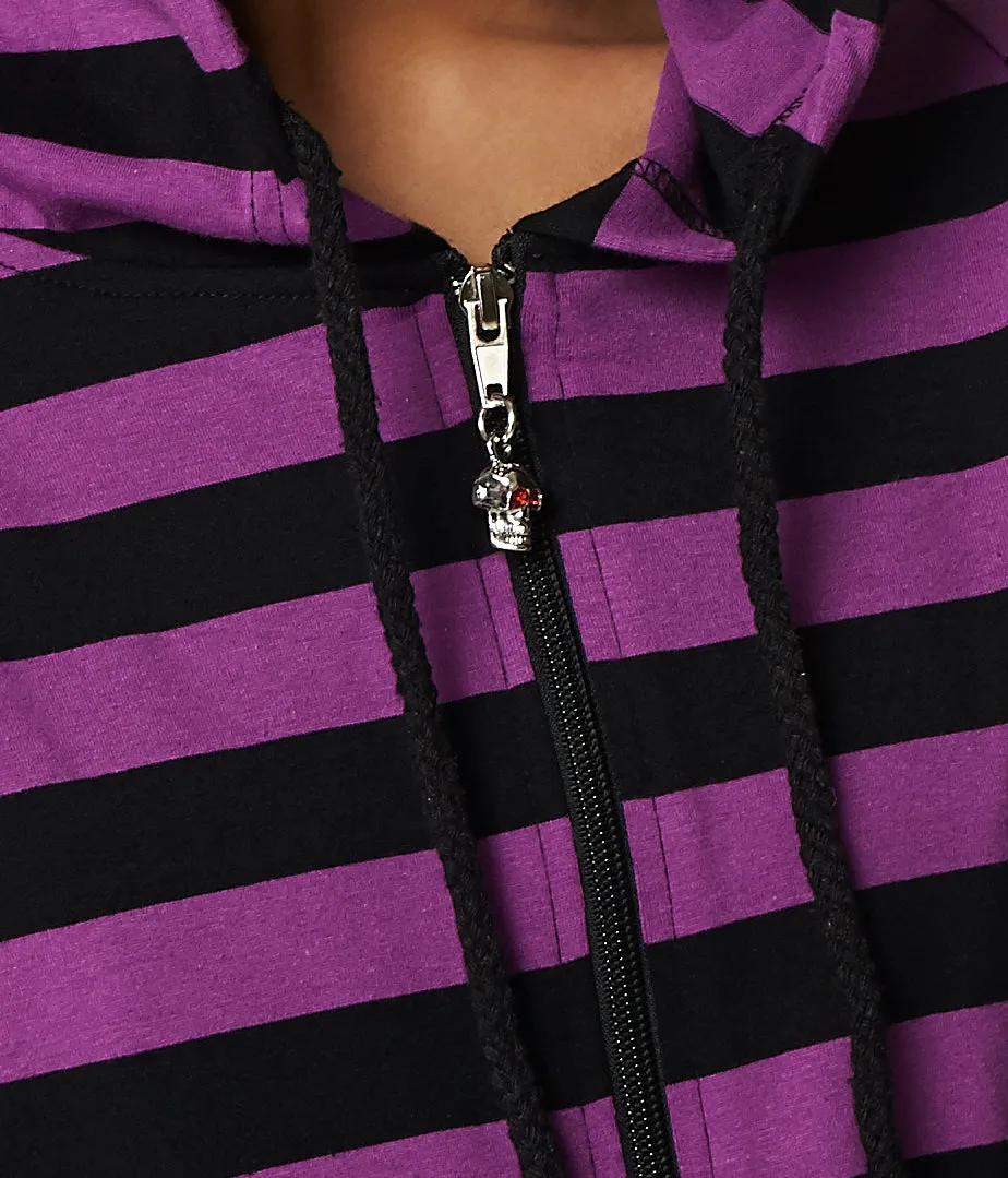 Banned Alternative Cat Ears Striped Hoodie
