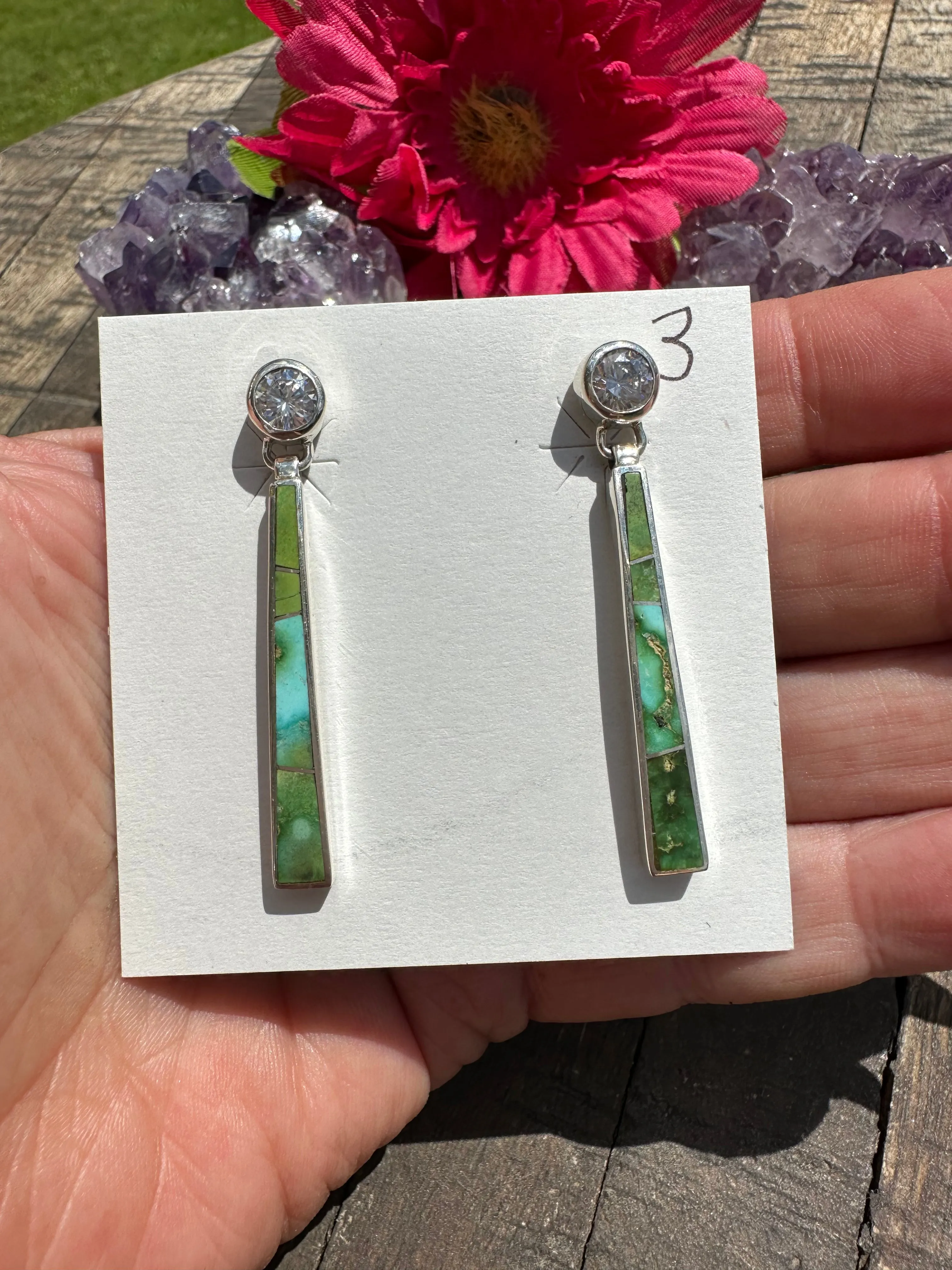 Barn Diamond and Inlay Earring #3