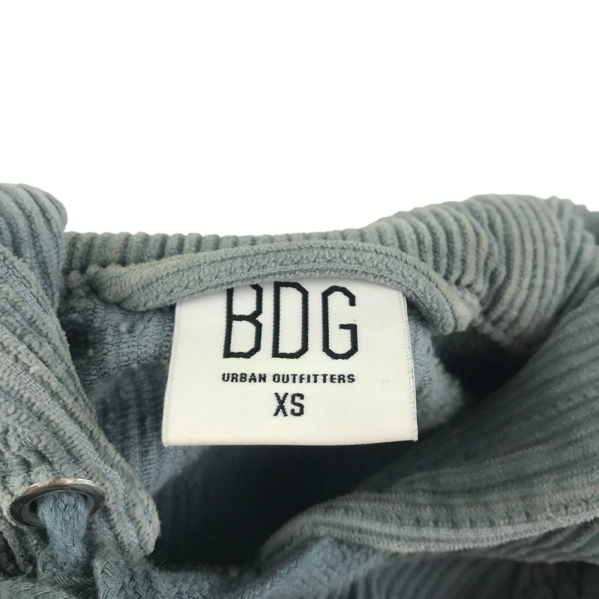 BDG light jacket adult size XS dusty blue cropped corduroy hooded cotton