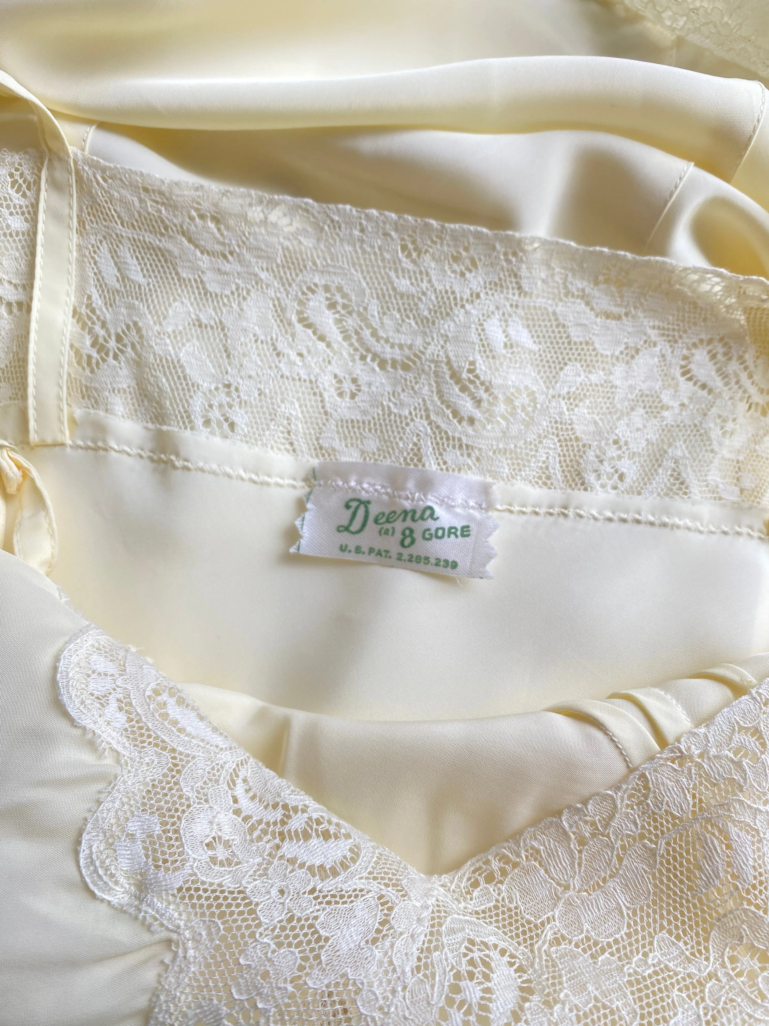 Beautiful 1940's Butter Yellow Silky Rayon Slip Dress / SM