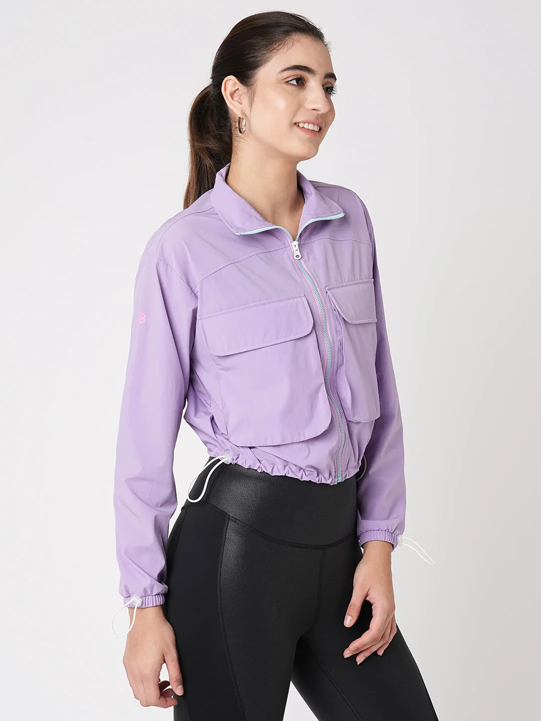 Being Pretty Lavender Cropped Jacket