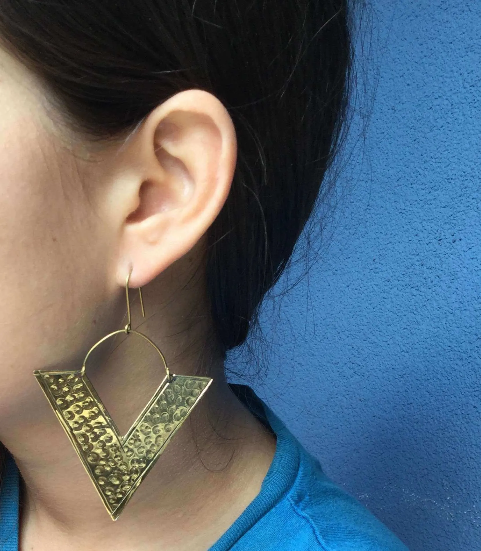 Big Triangle Earrings